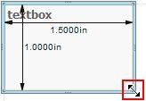 ActiveReports 9 Server End User Guide 62 3. Click and drag the edge grab handle at the center of the left or right edge of the textbox to change only the width of the textbox.