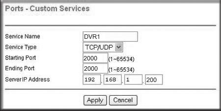In <Server IP Address>, enter the IP address defined for DVR in Step 3. 3-5. Click [Apply] to finish setting. 4.
