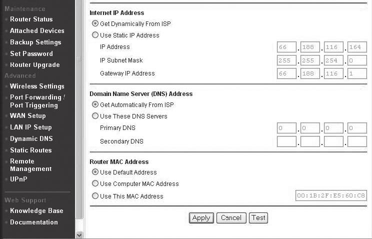 For your User name and Password, refer to the user manual for the router. 3.