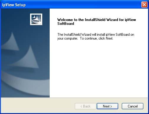12 Installing ipview SoftBoard Figure 3: InstallShield Welcome page 8.