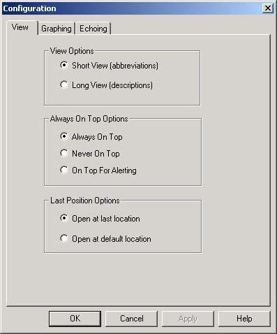 30 Configuring ipview SoftBoard Figure 29: Configuration View Tab View Options You can view ipview SoftBoard in Short View or Long View.