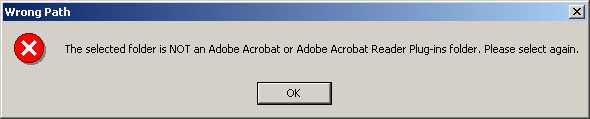 appear if Install program fails to detect Adobe Acrobat