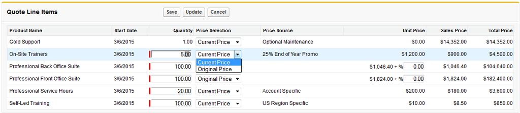 RENEWALS UPDATE PRICING When a renewal quote is automatically created following a closed won deal, the renewal quote s line items will use the same pricing as the original quote.