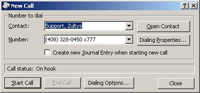Page 4 of 17 Figure 4 Outlook Call Contact Figure 5 Outlook New Call 4 Making an Outbound Call from Outlook 4.