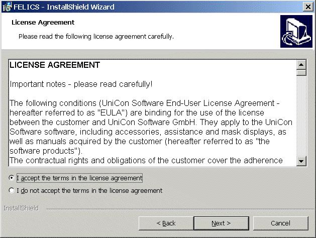 Setting up Licensing Select your preferred language in the Language Options dialogue box. The License Agreement window shown in the following figure opens.