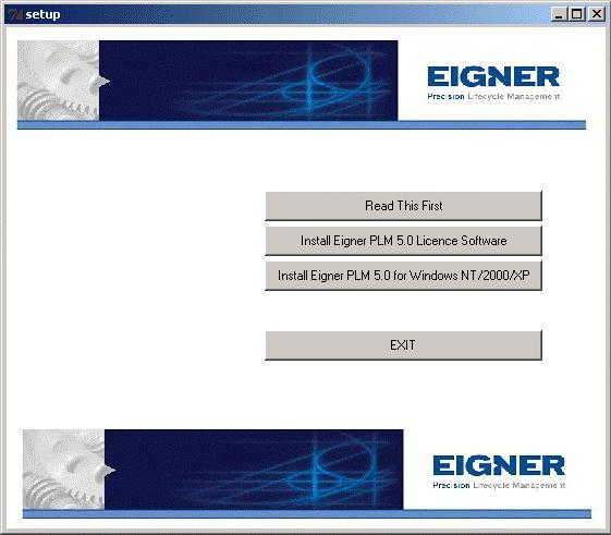 Installing Eigner PLM 5.0 The Windows Installer checks for earlier versions of Eigner PLM installed on your system.