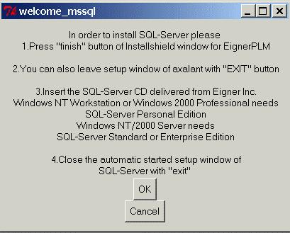 Installing Eigner PLM 5.0 Insert the SQL Server 2000 CD. You can also mount the installation image as a network drive.