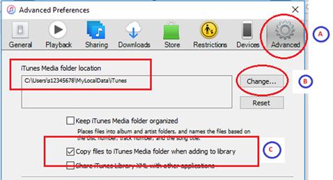 How to apply itunes - Storage Quota Usage Fix If itunes is used on a computer its Media folder will be saved within the redirected Music folder by default.