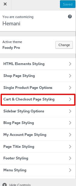 (6.5.) How to customize Cart and Checkout page styling.
