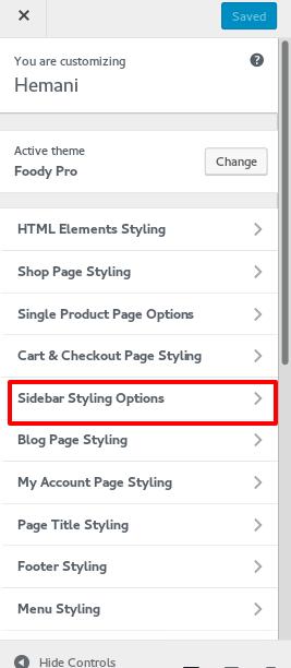 (6.6.) How to Customize Sidebar