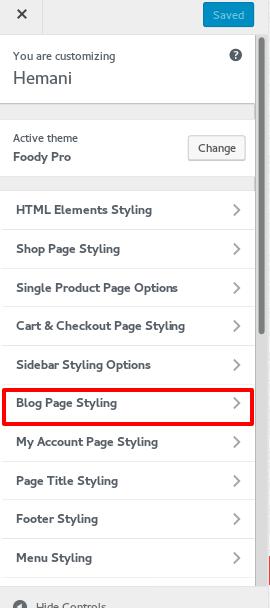 (6.7.) How to customize Blog page styling Select Blog