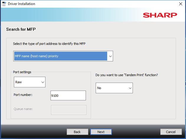 Table of contents Windows / Select the software to be installed Installing the printer driver / PC-Fax driver (common procedure) Custom installation Search for the machine and install the driver 1