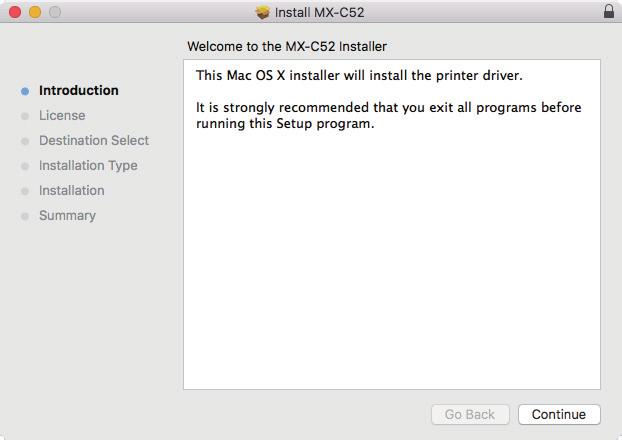 Table of contents Mac OS / Installing the printer driver This section explains how to install and setup the printer driver when using this machine in a Mac OS environment.