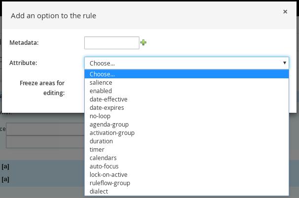 Red Hat Decision Manager 7.0 Designing a decision service using guided rule templates Metadata: Enter a metadata label and click the plus icon ( in the field provided in the rule designer. ).