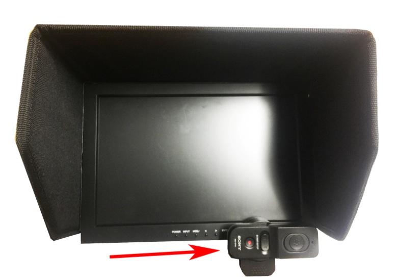 LCD visor, you can clip the remote directly to the side of the