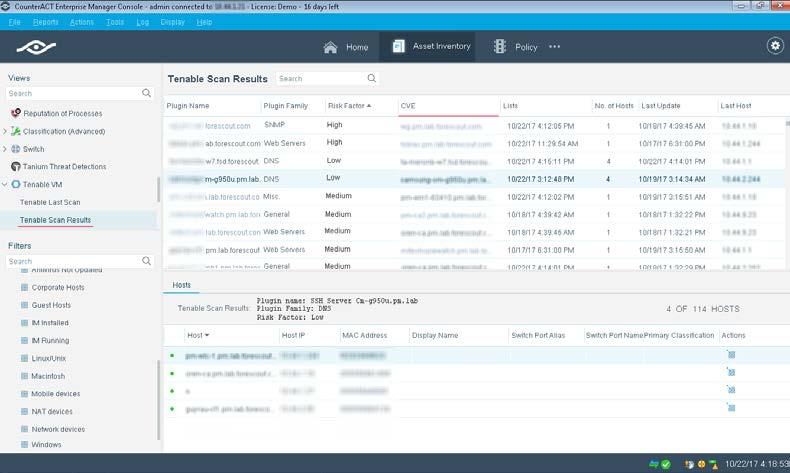 About Tenable Vulnerability Management Module The ForeScout CounterACT Tenable Vulnerability Management (VM) Module lets you integrate CounterACT with Tenable SecurityCenter, Tenable.