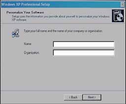 2-2). Figure 2-2 Windows XP Professional Setup dialog box (1/2) e5071cse1074 Step 4.