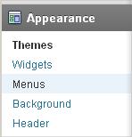 12. How to create Menus (they will appear horizontally across the bottom of the header image) a. Appearance Menu -> Menus b.