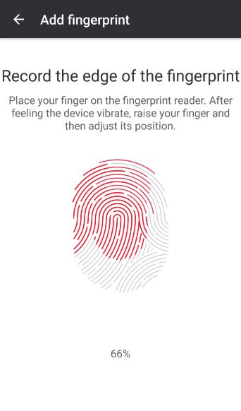 You can touch Add fingerprint in the Fingerprint management screen to add more fingerprints.