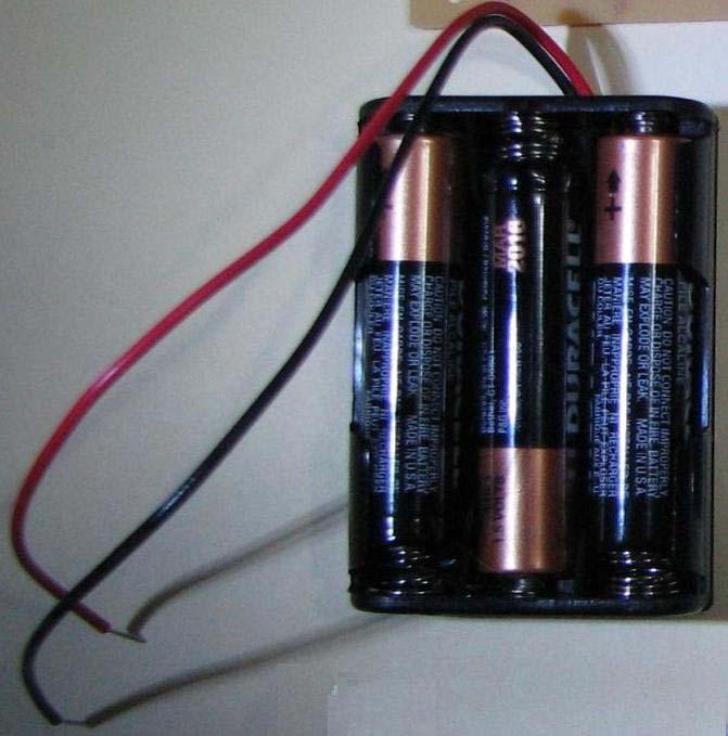 Power Source: A three AA or AAA battery holder and three batteries will be used to power the controller for testing. The holder is available at any electronics or hobby store at an inexpensive cost.