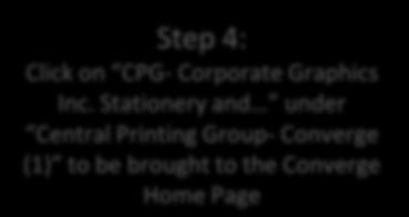 Step 4: Click on CPG- Corporate Graphics Inc.