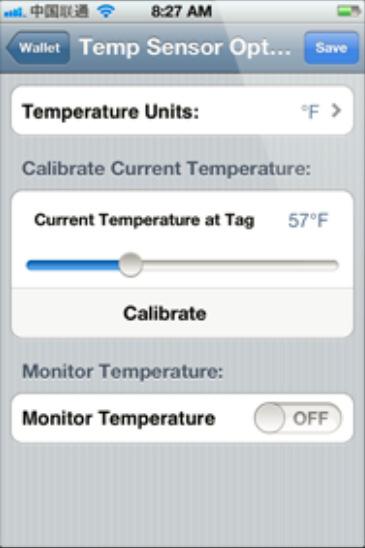 5 Temperature Monitoring Open the temperature sensor options for each tag individually by