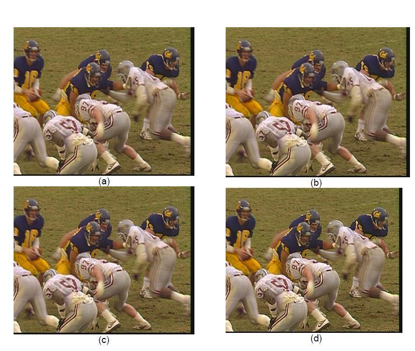 Encoding time (s) Figure 18 Football sequence (a) Original (b) H.26