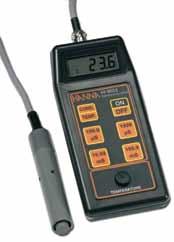 371 thermometers and meteorology 5.3.3 digital thermometer (-50 +150 c) AT 297/T Large LCD display. Accuracy ±0.4 C (range -20 +120 C). Temperature probe with 2 m cable.