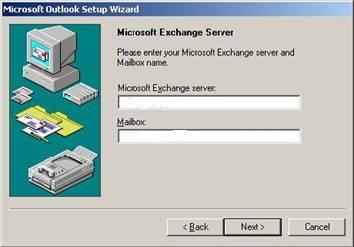 8. The following screen will appear. Enter the following information: Microsoft Exchange Server--> LUXEXCH4 (all uppercase) Mailbox-->Your Husky username (all lowercase) 9.