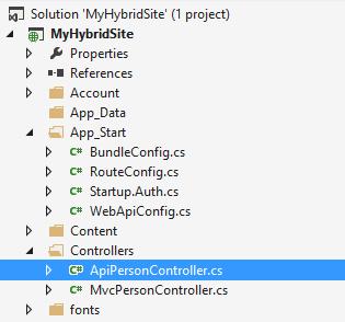 After creating the Web API controller with scaffolding 6. Open the ApiPersonController.cs file and inspect the GetPeople action method.