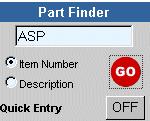 CREATING A NEW ORDER USING THE PART FINDER Once you have located the item that you want to order, you can create an order by entering the quantity to be ordered in the Qty to Order field and clicking