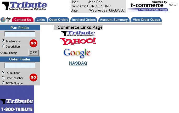 LINKS TAB Links Tab From this area you can view and follow links to related web sites. Links Tab Clicking one of the links will open that web site in a new window of your web browser.
