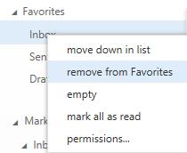 to it 4 You can change the order of your folders in the Favorites section by dragging them up and down To remove the link to a folder from Favorites, right click on it and