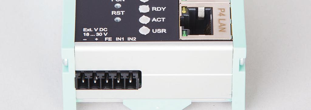 The RJ P LAN P LAN sockets are switched and are for the connection of the internal network.. Initial access to the web interface The WALL IE is set on the LAN-side at the factory with the IP address 9.
