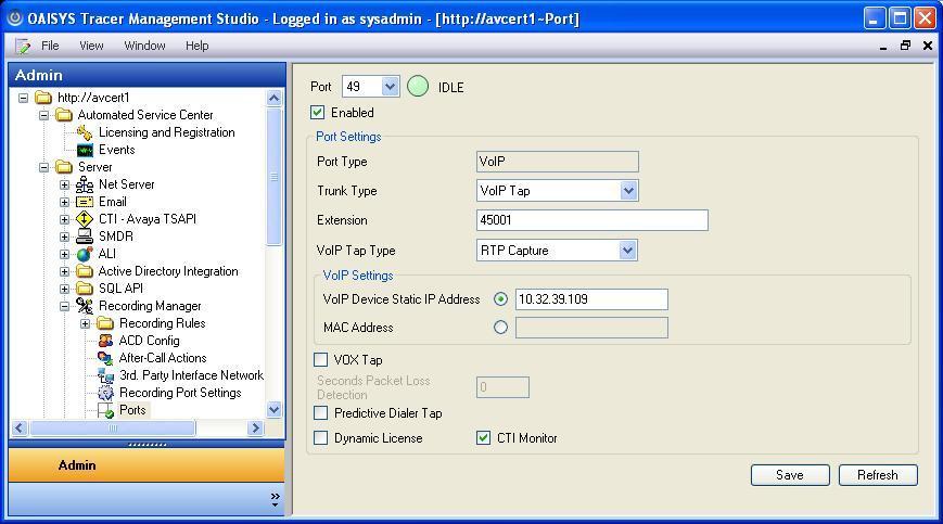 For Extension, enter the first agent station extension from Section 3. For VoIP Device Static IP Address, enter the IP address of the first agent station.