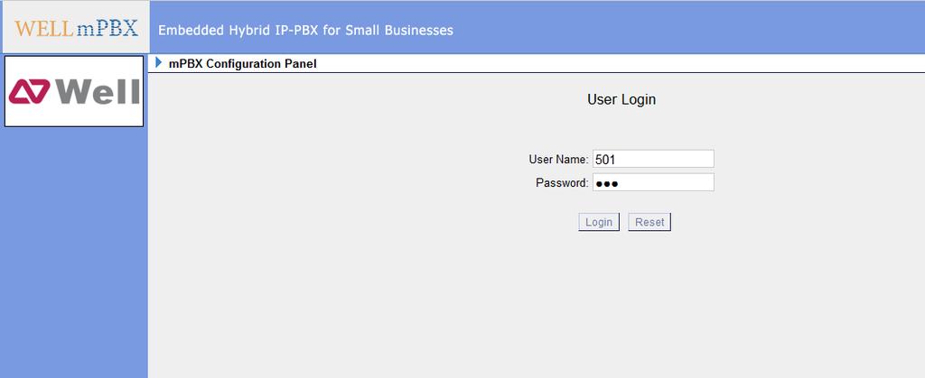 4.2 User login Users can access the MRI web interface by navigating to the mpbx IP address using a web browser.