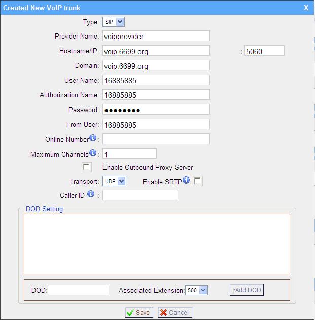6.1.2 Sample Routing via VoIP Trunk Let s configure all inside extensions to dial 0 through the VoIP Trunk. 1.