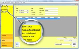 User Guide. 42 customer? Topic : How do I print all transactions for a specific 1. Click Report Activity -> Click Transaction Report module 2.