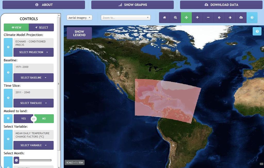 Introduction The Change Factor tool provides access to projections of the change between a baseline climate and the future climate by calendar month based on Regional Climate Model projections.