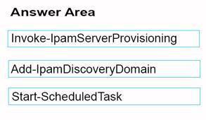 Answer: Step 1: Invoke-IpamServerProvisioning Choose a provisioning method The Invoke-IpamGpoProvisioning cmdlet creates and links three group policies specified in the Domain parameter for