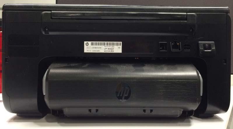 To remove scanner assembly (part I): unscrew on the front and back of printer case (refer to red