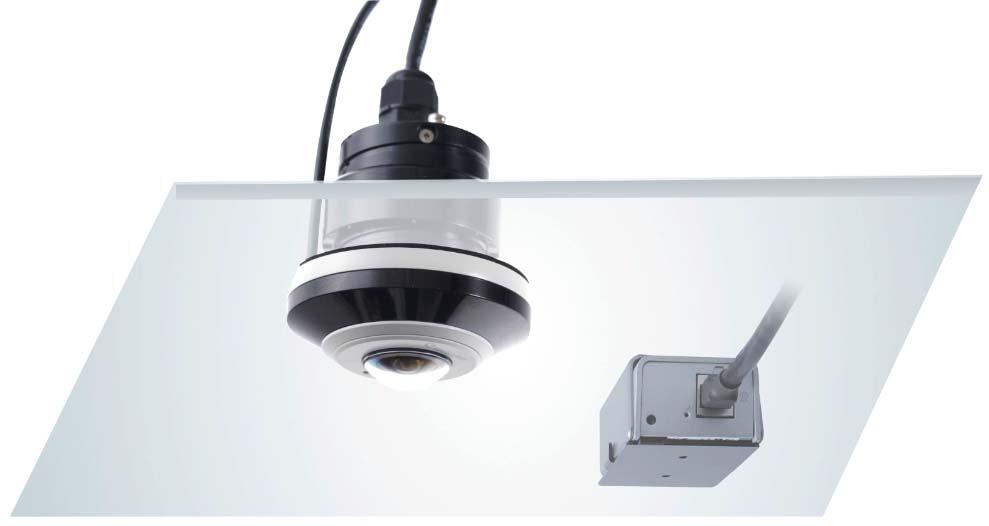 GV-UNFE2503 The IR Fisheye Camera is designed for outdoors. You can install the camera lens behind a ceiling or a wall.