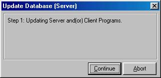 On the Update Database (Server) screen click on Start. 15.