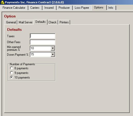 Finance Default Setup: Contract Setup: 1. Go to the main menu 2. Click on. This should bring up the Finance Menu: 3.
