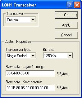 1MRS756638 MicroSCADA Pro SYS 600 9.3 8. Click Transceiver to open the Transceiver parameters dialog, see Fig. 3.3.4.-2. 9. Define the settings as displayed in Fig. 3.3.4.-2. Fig. 3.3.4.-2 The PCLTA-20 Transceiver parameter dialog 10.