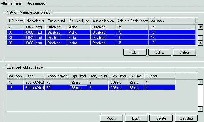 1MRS756638 MicroSCADA Pro SYS 600 9.3 Fig. 3.7.2.-1 Advanced_page Advanced page of a LON line.