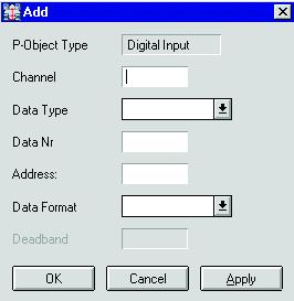 -1 The SPA point types Selecting a point type and clicking OK opens the add