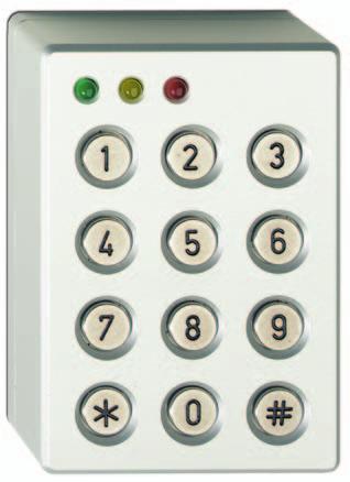 Readers Page : 6 Aluminum Keypad 'GE Security Design' ACI505 ACI 505 - Aluminum Keypad ACI505 keypad to be mounted beside the door to be controlled.