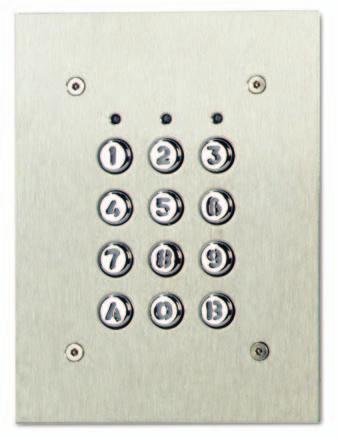Keypads Page : 95 Stand-Alone Keypad With 99 Codes, 2 Relays, Flush Mount ACL570FI Stand-Alone Keypad With 99 Codes Stand-alone and robust keypad with backlit keys for access control and home
