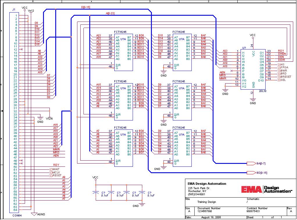 Saving the Design 1. Select File - Save to save the schematic page. 2.